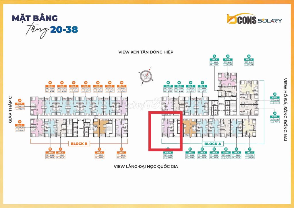 CẦN BÁN CĂN GÓC GIÁ TỐT – DỰ ÁN BCONS SOLARY