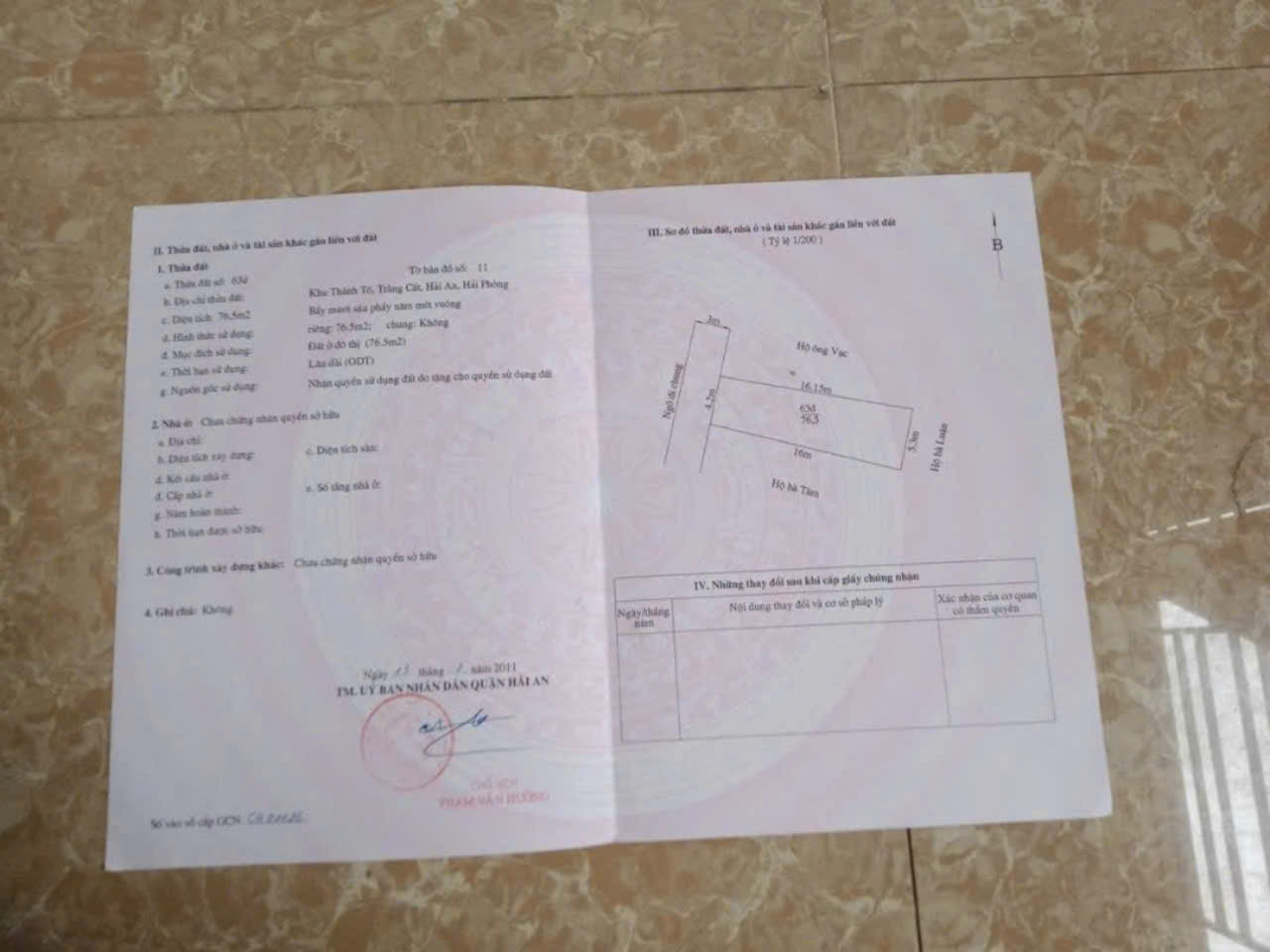 BÁN LÔ ĐẤT CÁT BI – TRÀNG CÁT – HẢI AN – HẢI PHÒNG