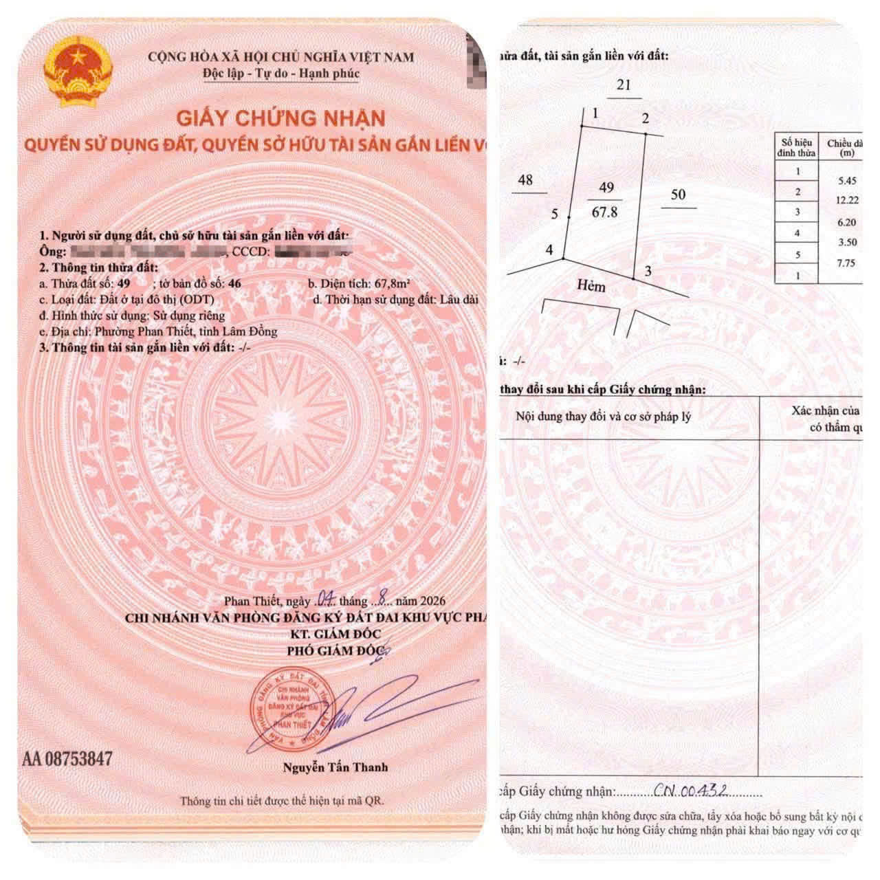 ĐẤT THỔ CƯ BÌNH HƯNG - T. LÂM ĐỒNG mới