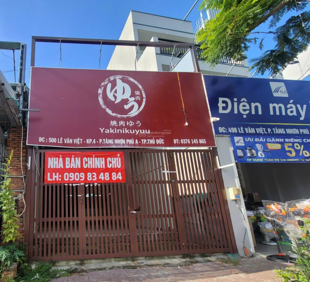 Chính chủ bán gấp nhà riêng mặt tiền đường Lê Văn Việt, Quận 9, diện tích 105m2, có thương lượng