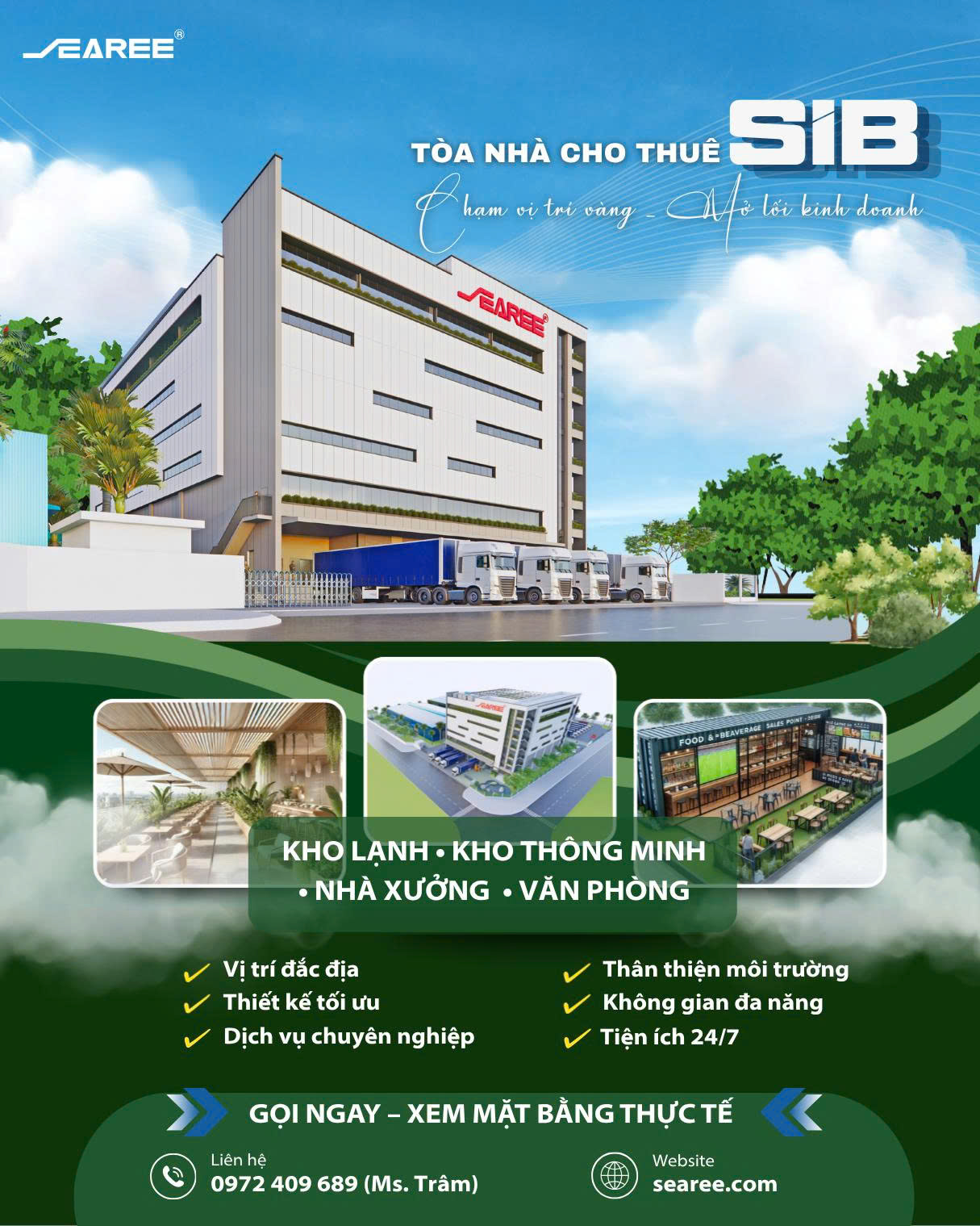 CHO THUÊ KHO XƯỞNG TÒA NHÀ SIB – SEAREE, KCN HÒA KHÁNH - ĐÀ NẴNG