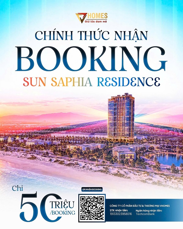CHÍNH THỨC NHẬN BOOKING SUN SAPHIA RESIDENCE – CĂN HỘ MẶT BIỂN DUY NHẤT TẠI ĐÀ NẴNG, TÂM ĐIỂM ĐẦU TƯ MỚI TẠI THÀNH PHỐ ĐÁNG SỐNG