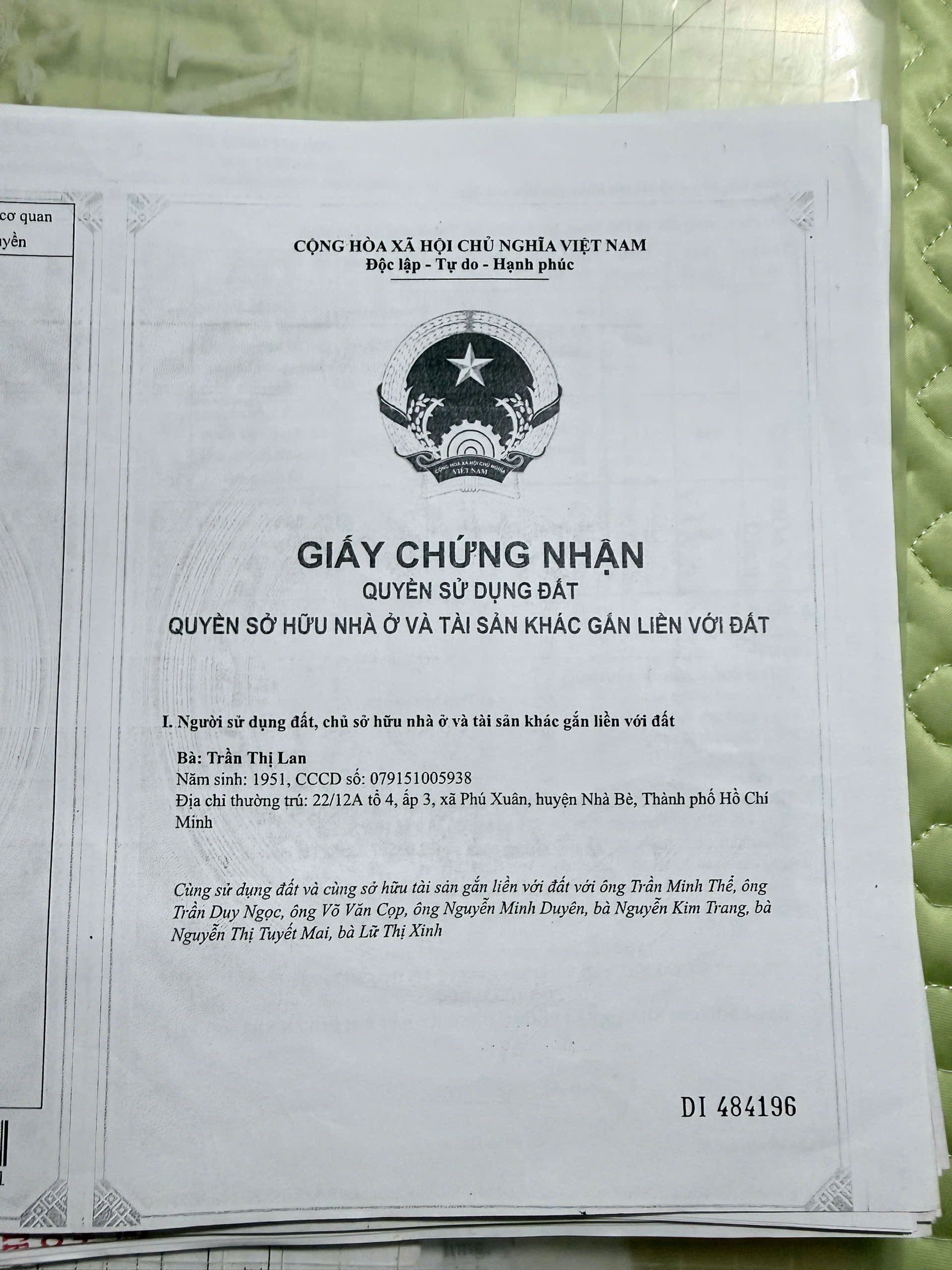 Bán nhà 1 trệt 2 lầu 1 sân thượng, diện tích 3,5m x 7m. Phú Xuân, Nhà Bè