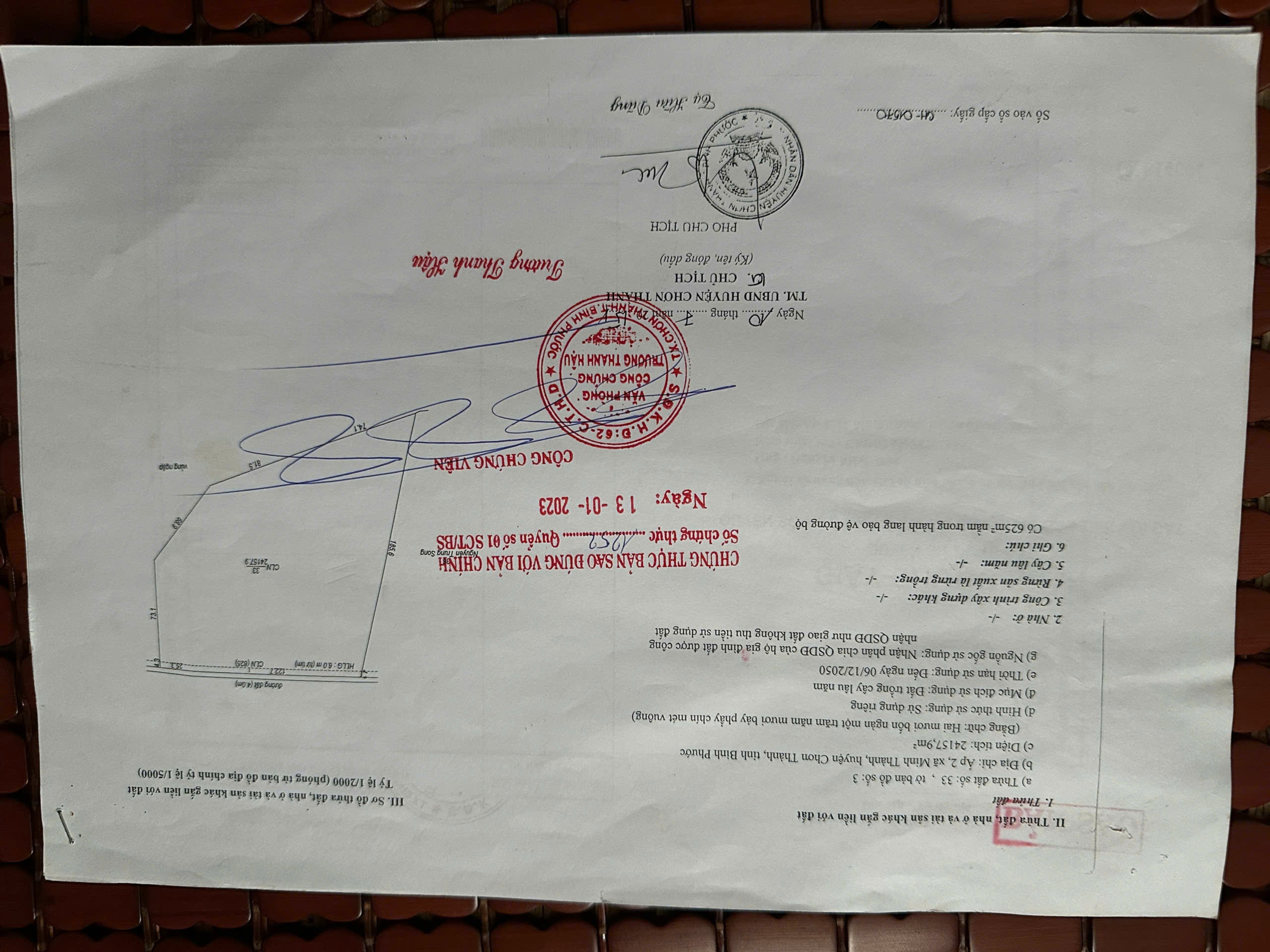 CẦN BÁN ĐẤT TẠI ẤP 2, XÃ CHƠN THÀNH, BÌNH PHƯỚC – CƠ HỘI ĐẦU TƯ LỚN