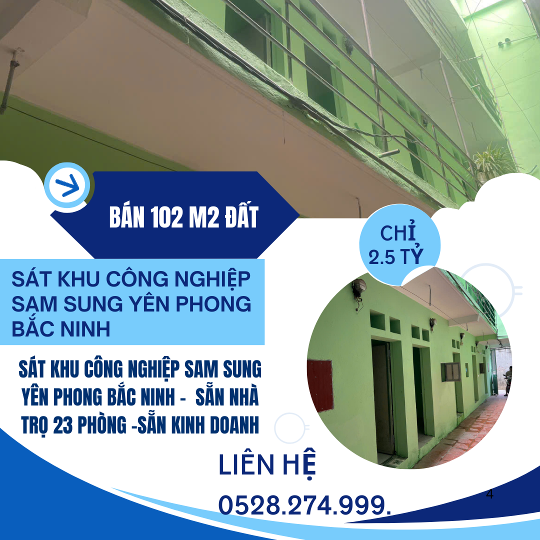 https://batdongsanviet.info.vn/ban-dat-sat-khu-cong-nghiep-sam-sung-yen-phong-bac-ninh-102m2-san-nha-tro-23-phong-san-kinh-doanh-chi-co-2-5-ty-j196615.html