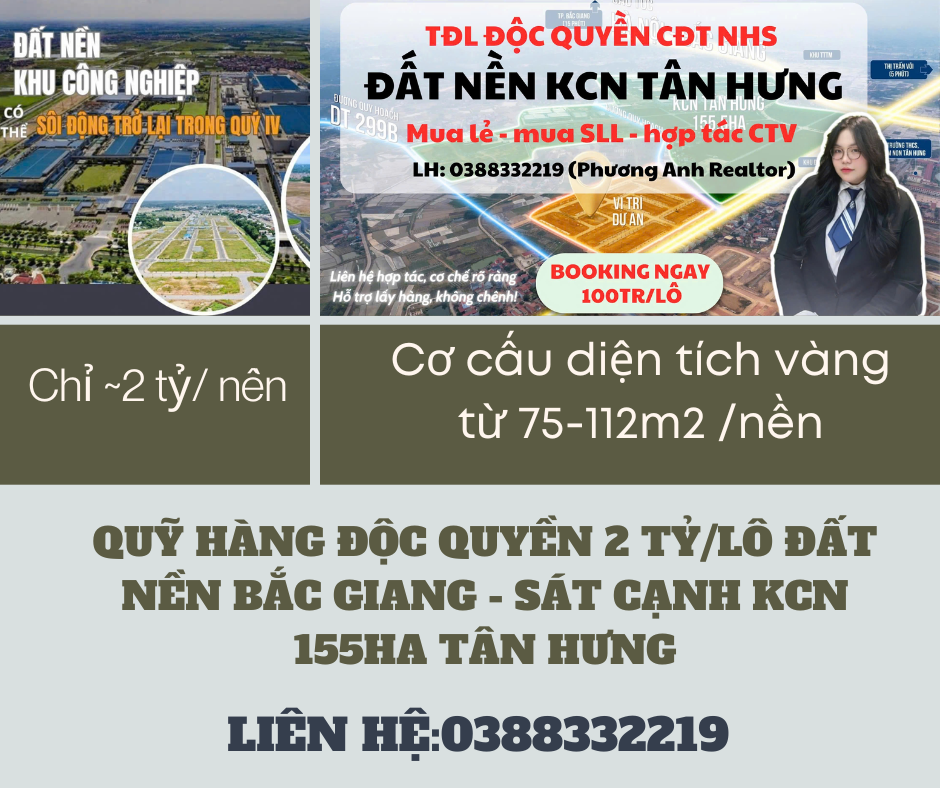 https://batdongsanviet.info.vn/quy-hang-doc-quyen-2-ty-lo-dat-nen-bac-giang-sat-canh-kcn-155ha-tan-hung-j191807.html