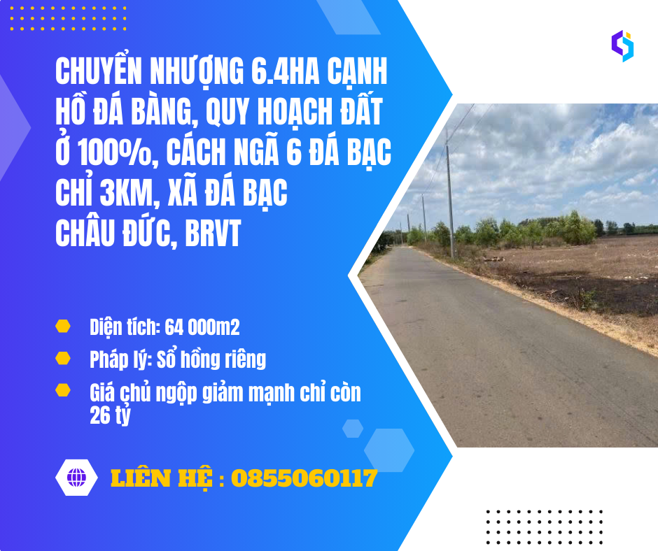 https://batdongsanviet.info.vn/chuyen-nhuong-6-4ha-canh-ho-da-bang-quy-hoach-dat-o-100-cach-nga-6-da-bac-chi-3km-xa-da-bac-chau-duc-brvt-j192045.html