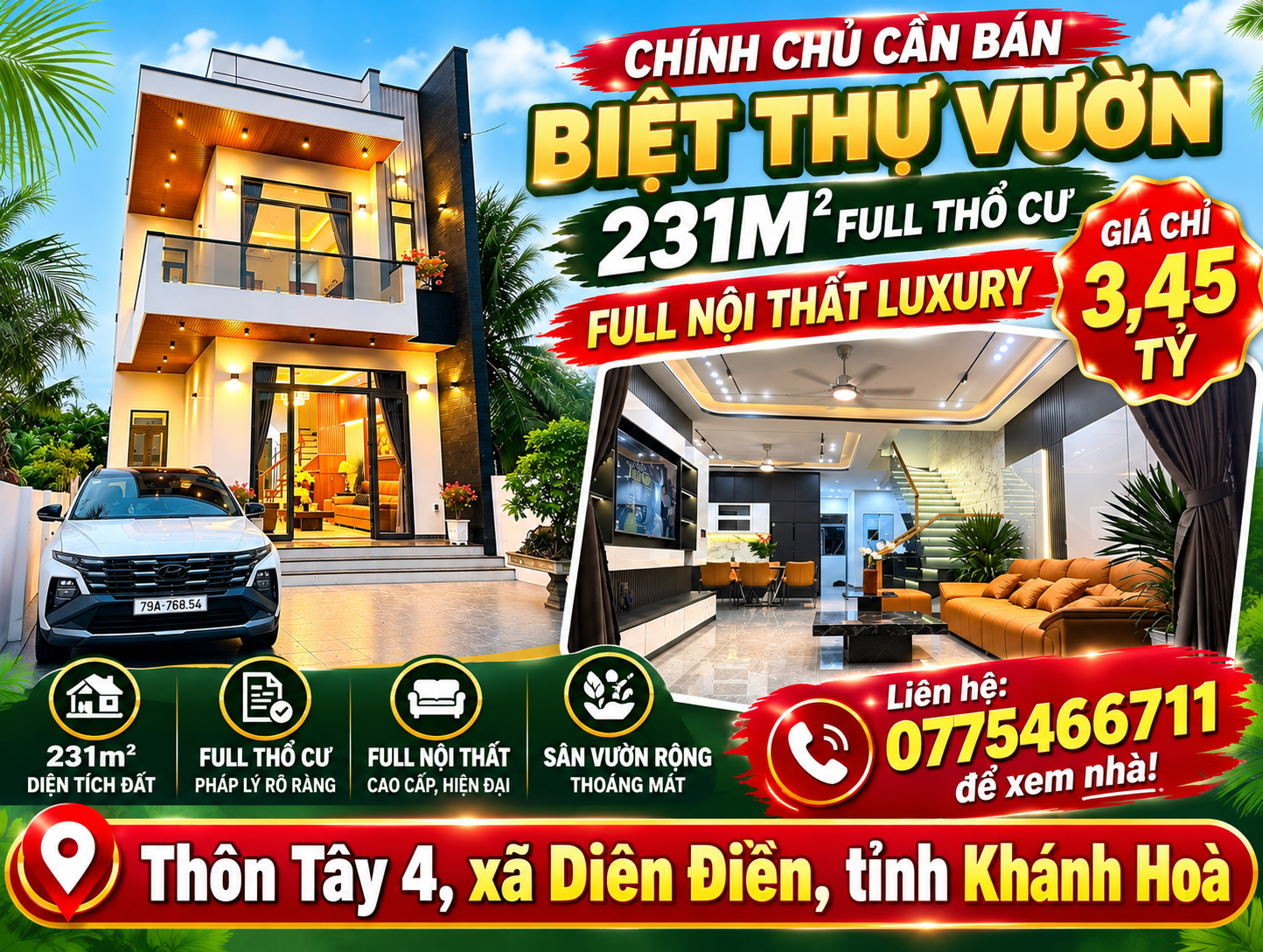 https://batdongsanviet.info.vn/chinh-chu-can-ban-biet-thu-vuon-231m-full-tho-cu-full-noi-that-luxury-gia-chi-3-45-ty-j201664.html